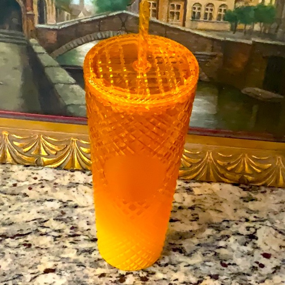 Starbucks Orange Mango Ombr Jeweled Cold Cup